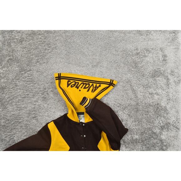 Trophy Jackets Brown/Yellow Cotton Varsity Jacket S Vintage Avaires Vintage 60's - Picture 6 of 10